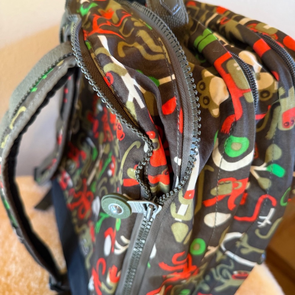 Kipling Multicolor Monkey Printed Computer Backpa… - image 5